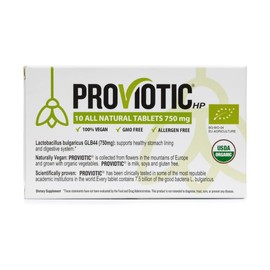 Proviotic Organic Probiotic Supplement H. Pylori Treatment 750 mg 10 Capsules Probiotics for Digestive Health Immune Support Vegan Probiotic Bio for Healthy Gut Anti Bloating for Men and Women