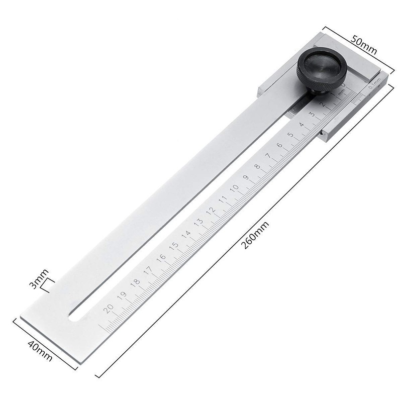 CarAngels Carpentry Ruler Gauge Sliding Scoya Carpenter Measuring and Marking