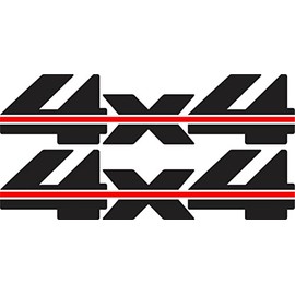 Aftermarket Replacement for 1988-1997 4x4 Decals for Chevy Silverado GMC Sierra 1500 2500 Black/Red