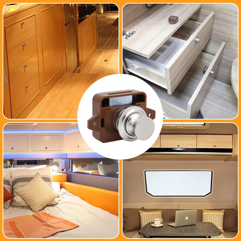 Aweisile Push Button Lock Pack of 2 Push Button Catch