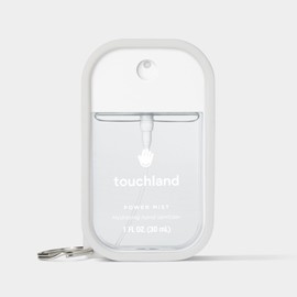 Touchland Touchland Hand Sanitizer Mist Case 1FL. OZ., Protective and Stylish Hand Sanitizer Spray Accessory, Silicone Case with Keyring, Icy White