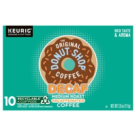 The Original Donut Shop Keurig Single-Serve K-Cup Pods, Decaf Keurig Single-Serve K-Cup Pods, Medium Roast Coffee, 10 Count