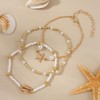 Ankle Bracelets for Women Non Tarnish,Adjustable Sea Shell Anklets Summer