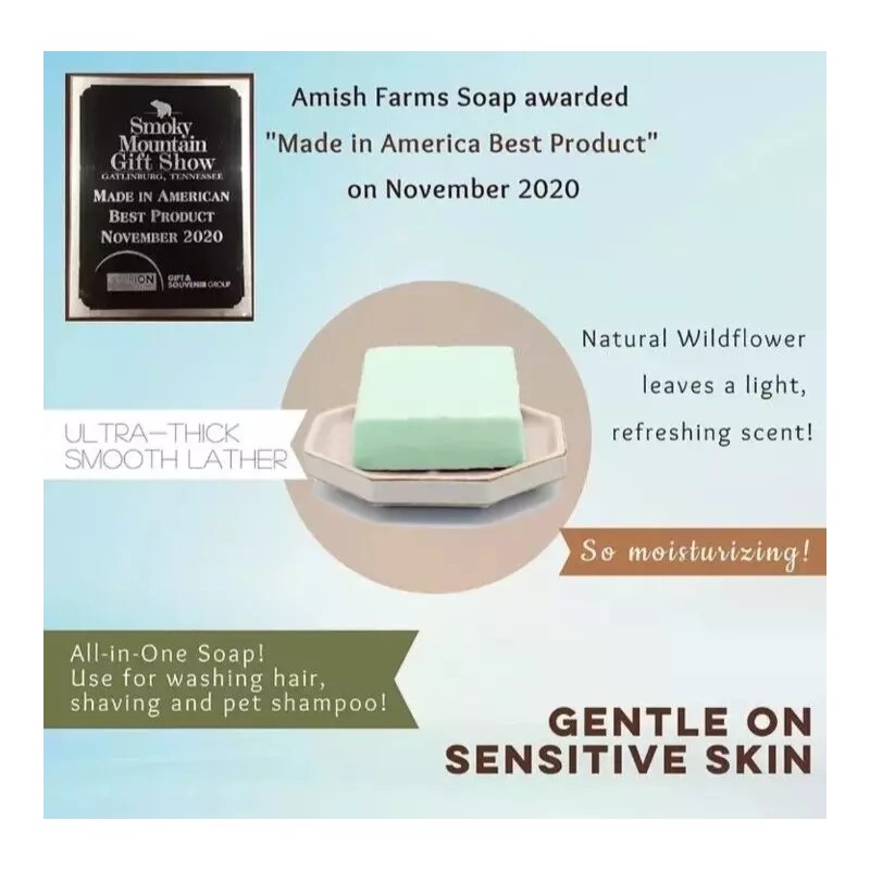 Amish Farm Bar Soap Pack Of 5 Huge Bars 7oz