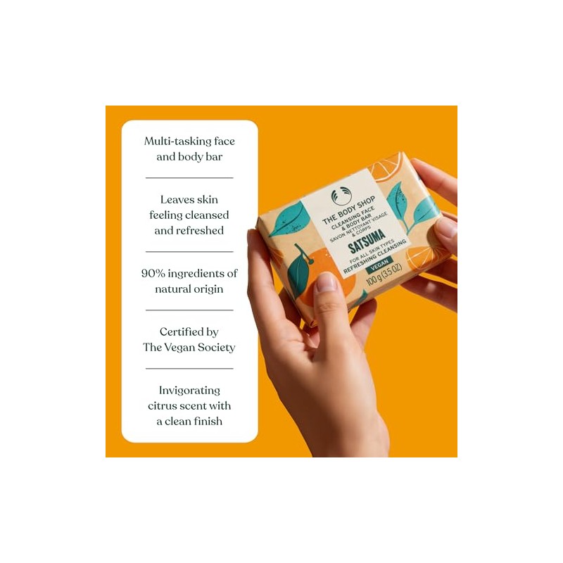 The Body Shop Satsuma Cleansing Face & Body Bar –