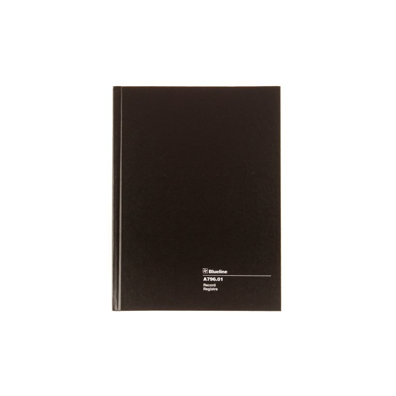 Blueline Record Book, Black, 10.25 x 7.69 inches, 200 Pages