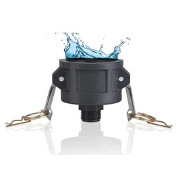 Taicols Tank Drain Adapter Garden Hose Food Grade - IBC Tote Fittings 275 330 Gallon IBC Tote Fittings 2 Inches Cam Lock Convert to 3/4" Hose Grade Connector for Garden Watering IBC Tote (4/3)