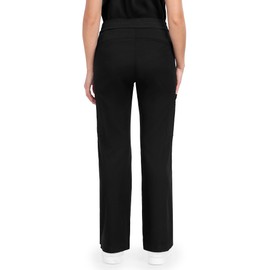 COMENII Scrubs for Women, Slightly Flared Leg Womens Scrubs Pants with 7 Pockets, Anti-Wrinkle Cargo Scrub Pants-R-Black S