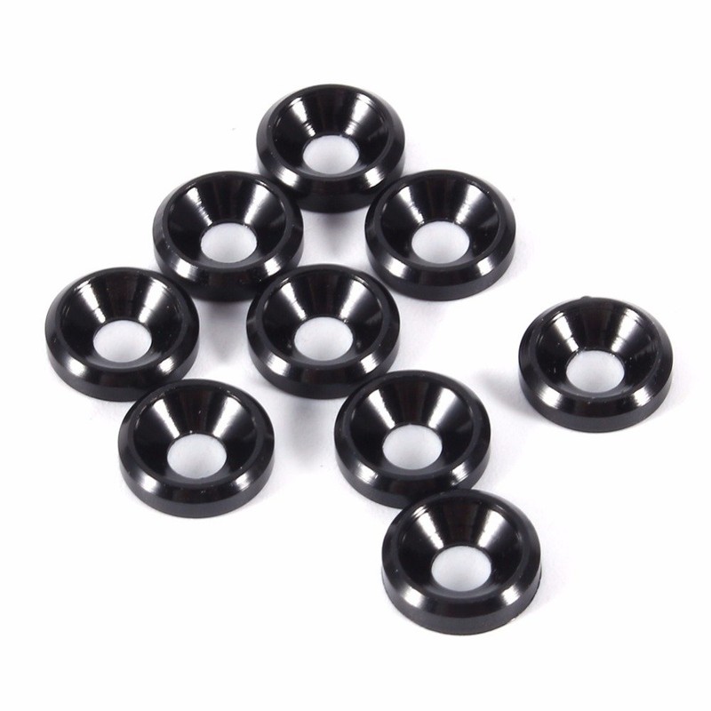 SENRISE Cup Washer 10PCS M5 Anodized Aluminium Countersunk Washer Engine