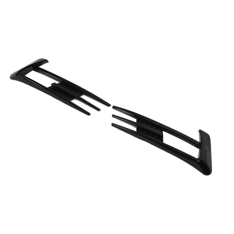 Glossy Black Front Fog Lamp Eyebrow Eyelid Cover Trim Replacement