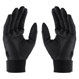 UA Clean Up Batting Gloves, Colorless, 6001311 (001), Black, Black, Medium