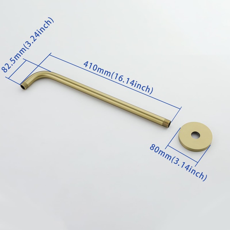 SWHYGER Stainless Steel Shower Head Extension Arm Wall Mounted Rainfall