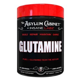 Insane Labz L-glutamina, 300g, 60 Servicios, 100 Pura                                                                                                 