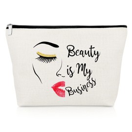 Makeup Artist Gifts for Women Cosmetic Bag Makeup Lover Gift for Lash Girl Beautician Hairdresser Thank You Present for Stylist Cosmetology Graduation Travel Cosmetic Pouch Christmas Birthday Present
