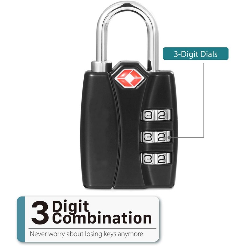 SHATCHI Combination Lock TSA Approved Travel Suitcase Luggage School Locker