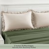 TOSMO 100% Linen Ruffle Pillowcase King Size, Set of 2,