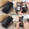 Contacts Herren echtes Leder Kreditkarte Reißverschluss Tasche Telefonhalter Clutch Geldbörse