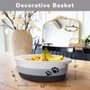 HiChen Small Dog Toy Basket, Cute Woven Baskets for Shelves,