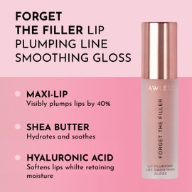 Lawless Women's Forget The Filler Lip Plumper Line Gloss, Nudie, Pink, 0.11 Fl Oz (Pack of 1)