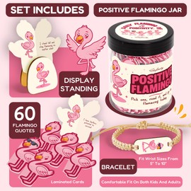Stofinity Positive Flamingo Gifts - Emotional Support Flamingo Affirmation Cards For Teen Girl Gifts Trendy Stuff, Cute Inspirational Gift For Women Friend, Coworker Gift For Birthday, Christmas