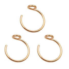 FANSING 3pcs 8mm Fake Nose Rings Faux Nose Ring 20g Clip On Nose Ring Hoop 20 Gauge Rose Gold Nose Ring Faux Lip Ring 3PCS