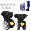 Luggage Caster, A18 1 Pair Universal Luggage Suitcase Spinner Wheels