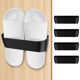 Tutamaz 4 Stück Schuhhalter Wand Wohnmobil, Selbstklebend oder zum Bohren, Tür Schuhaufhänger, Schuhregal zur Wandmontage für Wohnmobil,Camping,Badezimmer,Wohnzimmer