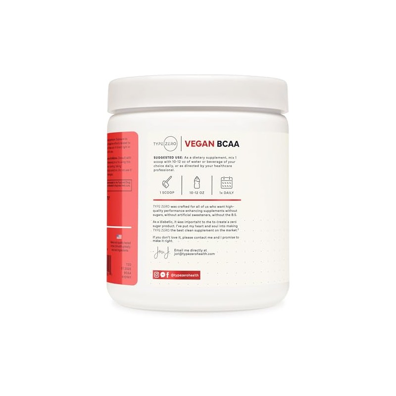 Type Zero- Polvo BCAA Vegano Ultra Limpio Electrolitos (Punzón Hawaiano