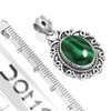 Jeweloporium Genuine Green Malachite 925 Silver Pendant for Women Stone