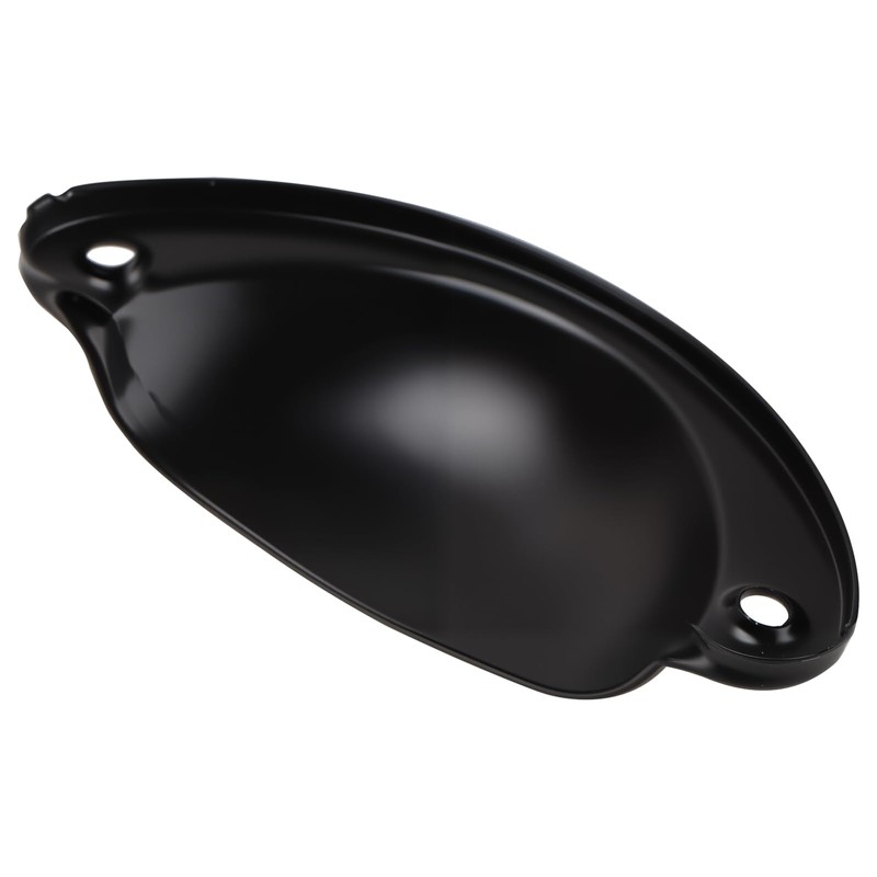 JIAYUET Black Half Moon Cabinet Handles, 81mm x 35mm Vintage