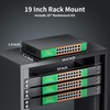 16 Port PoE Switch, 16 PoE+ 100Mbps Ports with 2