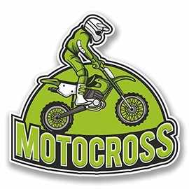 2 x 10cm Motorcross Motocross Bike Vinyl Decal Sticker Laptop Biker #9811 (10cm Wide x 10cm High)