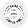 8 Pack Matte White Goof Trim Ring for 6" Inch