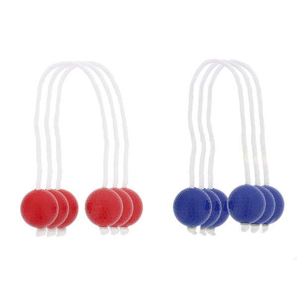 Get Out! Ladder Toss Replacement Bola Strands 6 Pack, 3 Blue 3 Red, Ladder Toss for Backyard Games (Includes 6 Bolas)