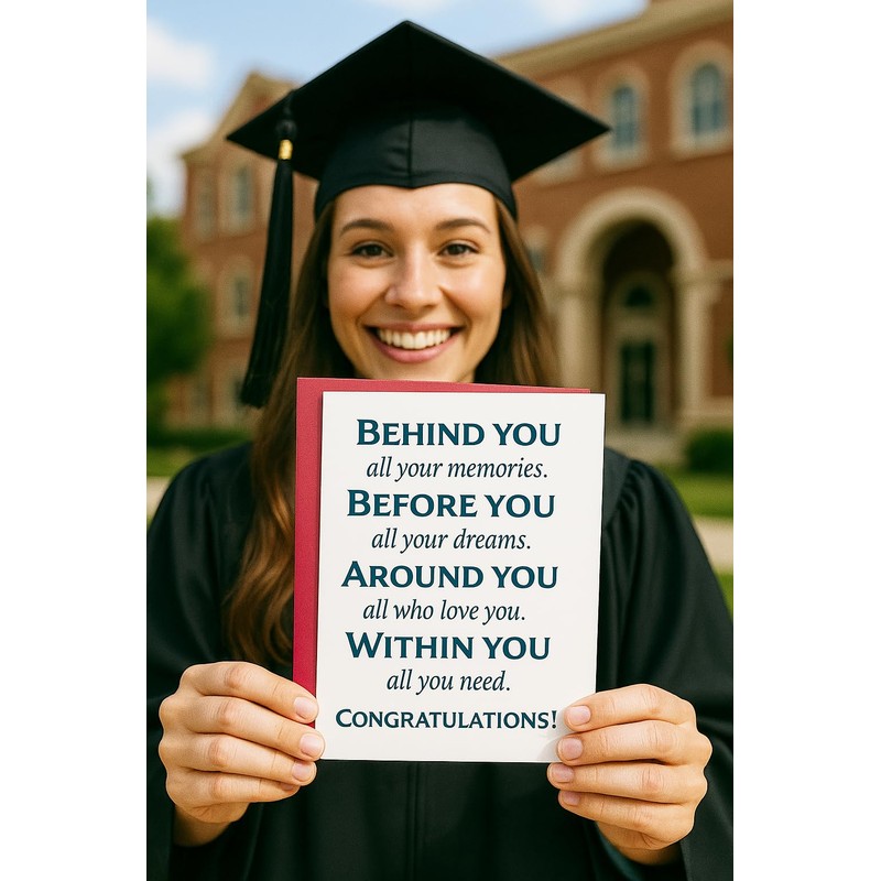LoLoud Graduation Card, Inspirational Congratulation Card for High School College