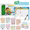 Learn & Climb Kids Responsibility Chart Magnetic Board, 63 Chores,