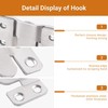 16Pcs Stainless Steel Interlock Hanging Buckle, Flush Concealed Mount Brackets,