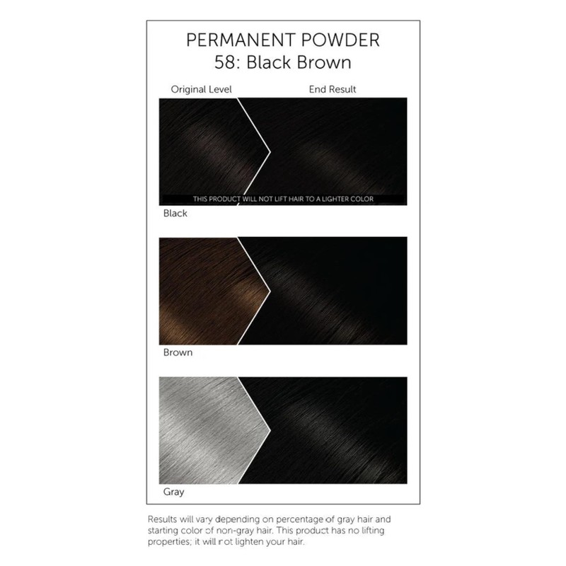 Bigen Powder Hair Color #58 Black Brown 0.21oz (3 Pack)