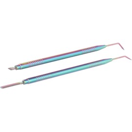 Herramienta para Levantar Pestañas con Doble Extremo de Acero Acero inoxidable duradero, fácil separación de pestañas, herramienta para teñir cejas.