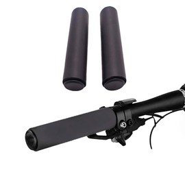 Vmingo Puños Bicicleta Confort Silicona Suaves MTB Ruta BMX Urbano Ergonomico (Negro)