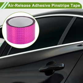 HOPESPANNER Universal 164.04ft x 2.36" Air-Release Adhesive Pinstripe Tape Holographic Automotive Pinstriping Tape BOPP Purple