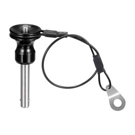 sourcing map Ball Locking Pins with Button Handle, 304 Stainless Steel Push-Button Quick Release Pin with 21cm Wire (6mm-25mm)