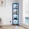 VILICK Corner Shelf with Light 5 Tier Tall Standing Shelf