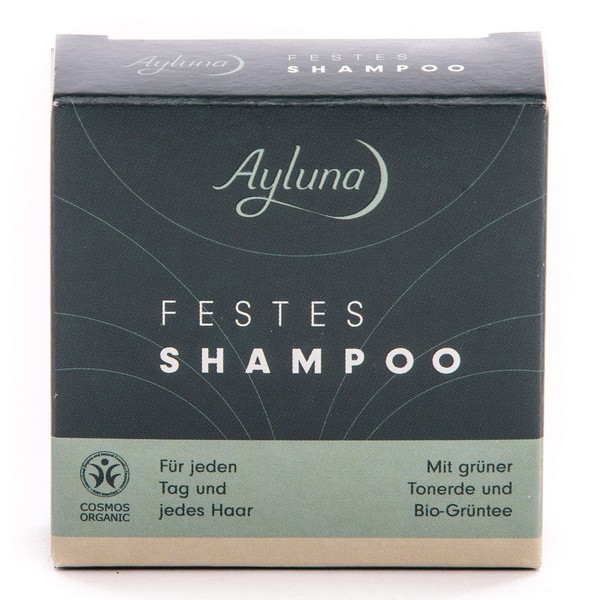 Ayluna Solid shampoo for every day, washes and nourishes simply and pH neutral like a conventional shampoo, your hair is gently freed of dirt and the hair washing for a soothing ritual, 1 x 60 g