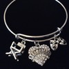 Best Friend Crystal Heart Directors Chair Drama Mask Silver Expandable