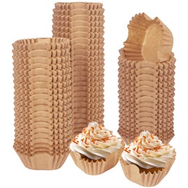Gcardist Square Pack of 200 Brown Muffin Cases Cupcake Liners Odourless Food Grade Baking Cups (Standard Size)