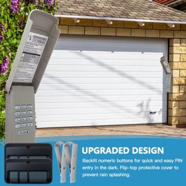 Xspeedonline 877MAX Keypad with 2x 893MAX Remote for Liftmaster/for Chamberlain Garage Door Openers, Keypad Fits 878MAX 376LM 377LM 877LM 977LM, Remote Replaces 893LM G953EV-P2 371LM 373LM 971LM 973LM