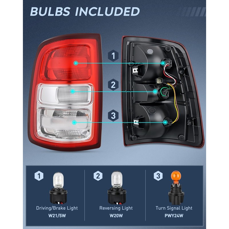 Nilight Taillight Assembly Compatible with 2019 2020 2021 2022 2023