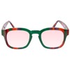 Medspex Pink FL41 Reading Glasses +3.50 Green Purple Stripe Fluorescent