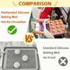 15.7"x11.8" Perforated Baking Mats, Non-Stick Hollow Out Silicone Mat, Reusable